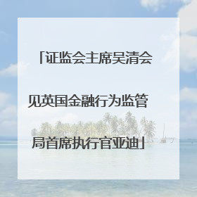 证监会主席吴清会见英国金融行为监管局首席执行官亚迪